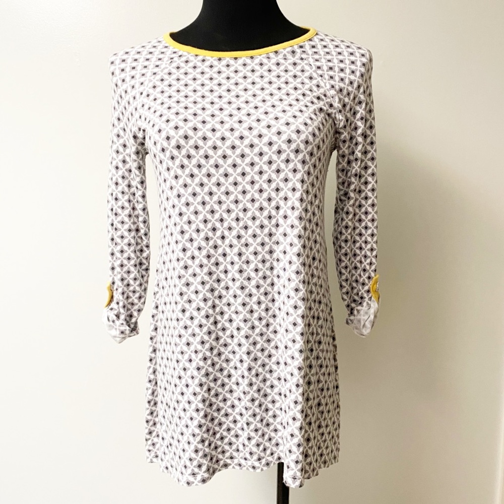 Matilda Jane Believe Stardust Gray Yellow Tunic S